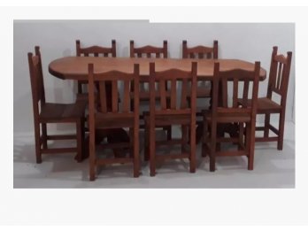 Mesa grande con 8 sillas de algarrobo