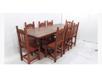 Mesa grande con 8 sillas de algarrobo