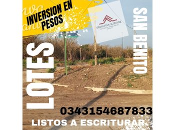 LOTES EN VENTA EN PESOS SAN BENITO