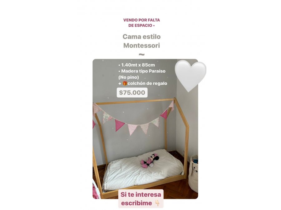 Vendo Cama Estilo Montessori