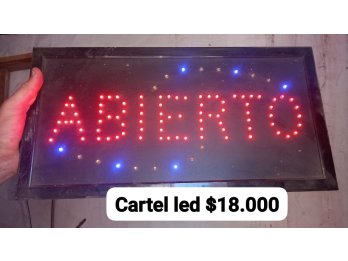 Cartel led abierto