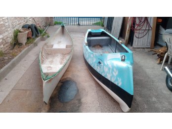 Vendo piraguon canobote con yamaha 4hp