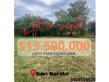 VENDO TERRENO EN SAN BENITO🌳