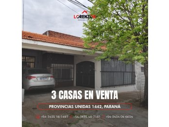 Propiedad única: 3 casas juntas en un terreno de 12 x 90