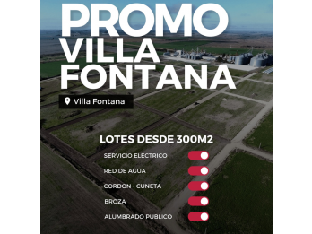 LOTES EN PROMOCION EN VILLA FONTANA