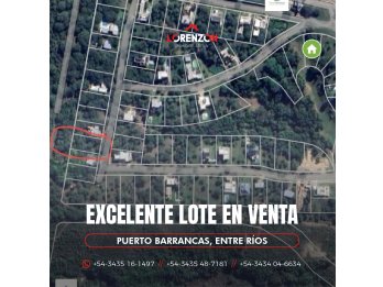 Lote en Puerto Barrancas –