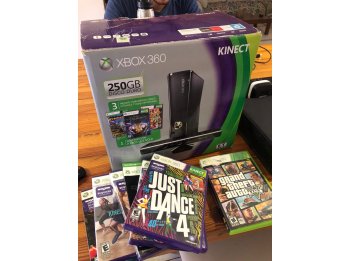 XBOX 360 KINECT + GTA V + BLACK OPS II + 1 JOSTICK