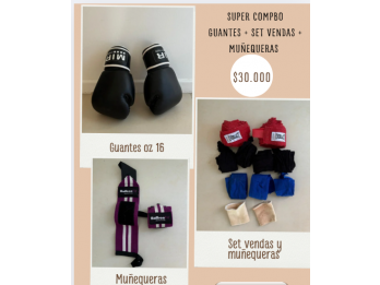 Guantes + vendas + muñequeras