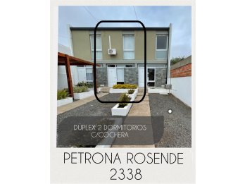 ALQUILO DÚPLEX PETRONA ROSENDE 2388 (2 DORM, COCH Y PATIO).-