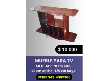 VENDO MESITA TV PUERTA VIDRIO