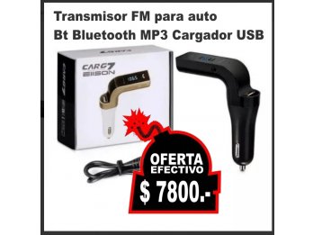 Transmisor FM BT Bluetooth Auto MP3 USB