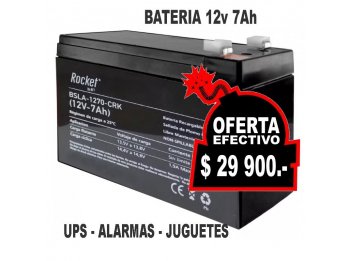 Bateria 12v 7A UPS Alarmas Juguetes