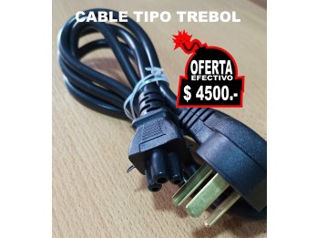 Cable Tipo Trebol Fuentes Cargadores Eletrodomesticos