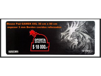 Mouse Pad XXL bordes reforzados 80 x 30 cm