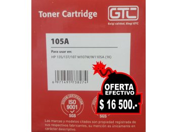 TONER 105A con Chip para HP 135 137 107 M107W W1105A