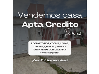 VENDEMOS HERMOSA CASA APTA CREDITO EN PARANA