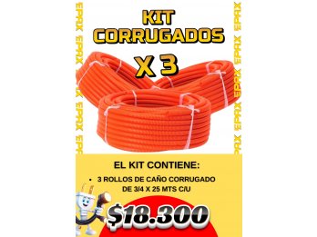 Caños Corrugados 3/4 x 25 MTS OFERTA