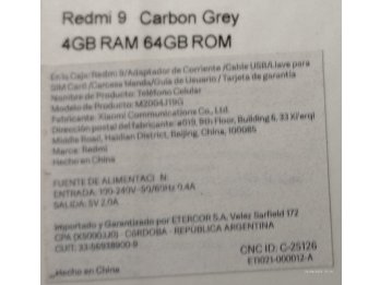 Vendo Cdelular XIAOMI Redmi 9