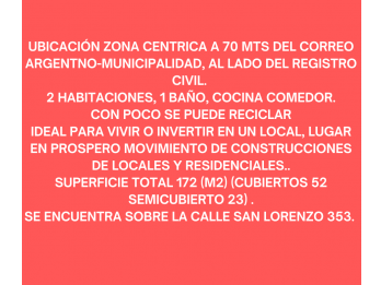 VENDO CASA HASENKAMP EXCELENTE UBICACION CENTRICA