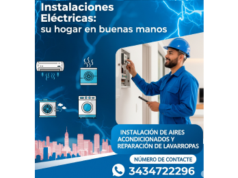 Técnico electricista reparación de lavarropas y aires