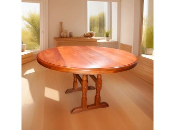 Mesa redonda algarrobo macizo nuevo
