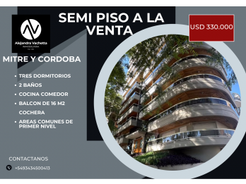 VENDO SEMIPISO PARQUE URQUIZA