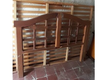 Vendo Cama 2 plazas Algarrobo + Colchon