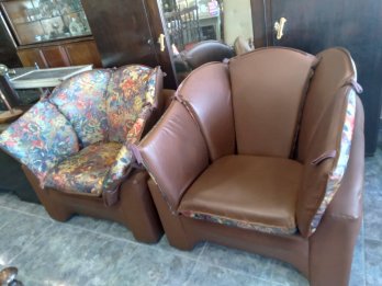Vendo par de sillones con almohadones reversibles