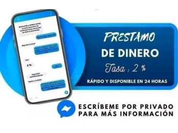 Si necesita un préstamo, contácteme en privado