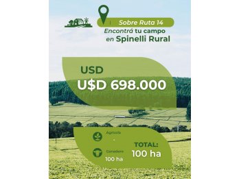 100 ha sobre r 14. Concordia.