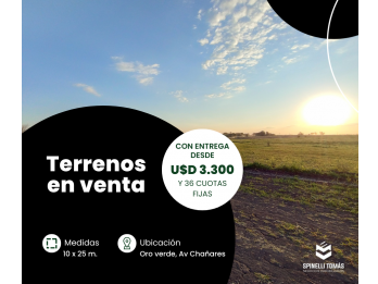 TERRENOS AL INGRESO DE ORO VERDE - PROMOCIÓN
