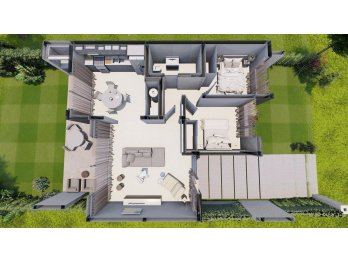 CASA A ESTRENAR EN ORO VERDE, 2 DORM Y FONDO VERDE.