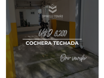 VENDEMOS COCHERA TECHADA