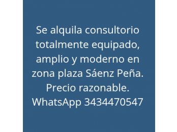 ALQUILER DE CONSULTORIO