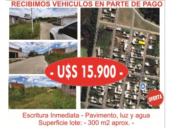 LIQUIDO TERRENO ALTOS DEL PARACAO - 15900u$s