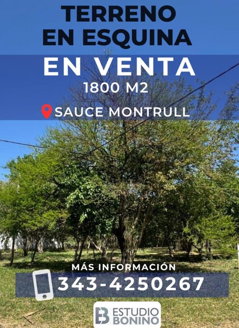 VENDO TERRENO EN ESQUINA