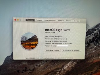 iMac 27" I5 16GB 2011 IMPECABLE