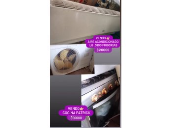 Vendo cocina y split lg frio calor