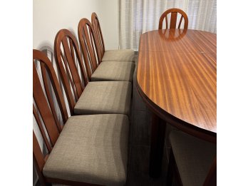 JUEGO DE COMEDOR MADERA MACIZA EXTENSIBLE
