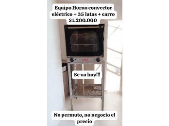 vendo horno electrico+ carro y bandejas
