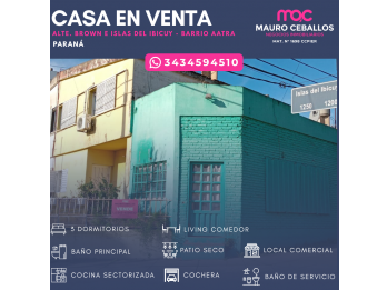 VENTA CASA 3 DORMITORIOS