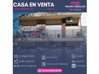 VENDO CASA (ZONA PARQUE URQUIZA)