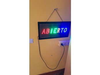 Vendo cartel led de abierto