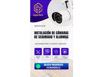 Instalacion de camaras de seguridad y alarmas