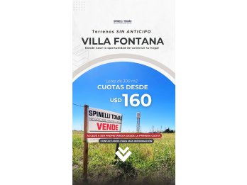 Accede a tu terreno 100% financiado - En Villa Fontana