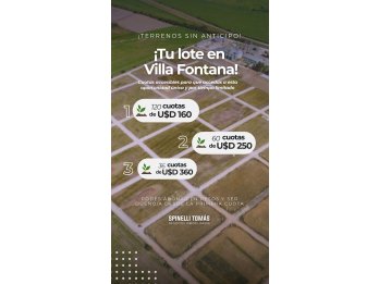 Accede a tu terreno 100% financiado - En Villa Fontana