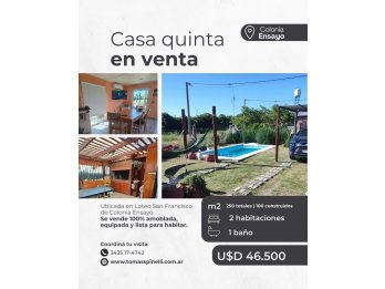 QUINTAS EN VENTA - ELEGI LA QUE MEJOR SE ADAPTE A VOS!