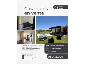 QUINTAS EN VENTA - ELEGI LA QUE MEJOR SE ADAPTE A VOS!