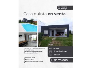 QUINTAS EN VENTA - ELEGI LA QUE MEJOR SE ADAPTE A VOS!