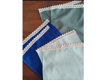 Set de 6 individuales de tropical con guarda tejida